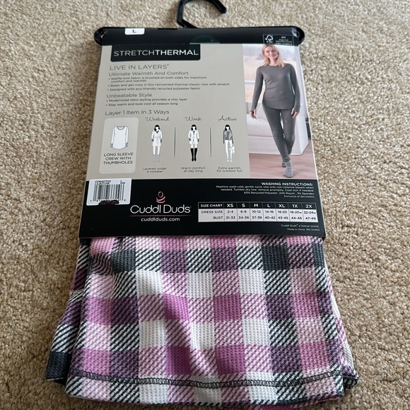 NWT CuddlDuds Long-Sleeve Thermal - Picture 3 of 5